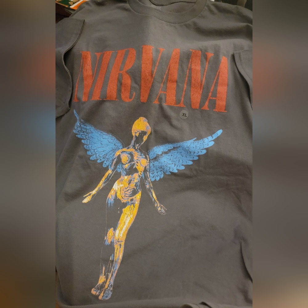 Nirvana In Utero Angel Shirt Size XL Unworn With Tag and Sticker